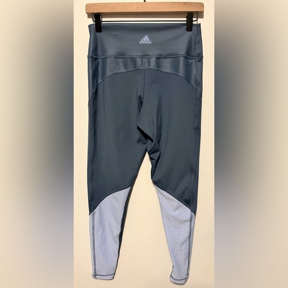 Adidas Believe This Shiny High Rise 7/8 Training Tights Blue Size M - Picture 4 of 10